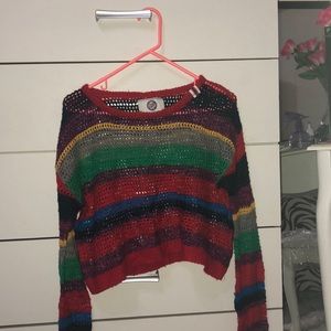 Rainbow cropped sweater 🌈